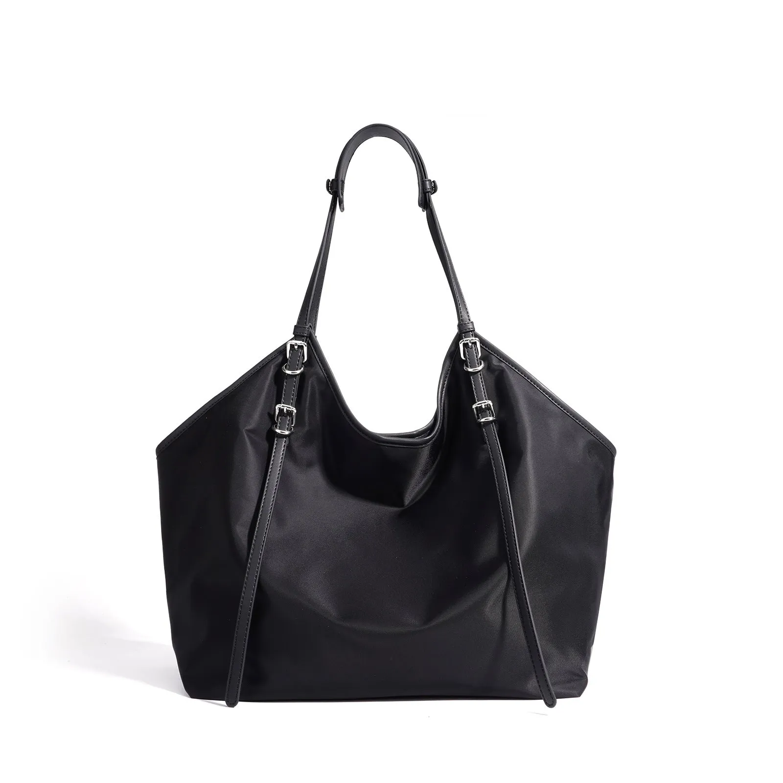 Denim women's patchwork casual crossbody bag in shell shape, black and camouflage colours