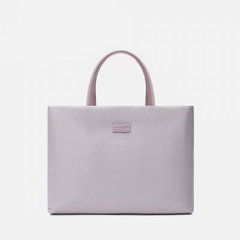 Solid colour lightweight women's laptop bag in Oxford cloth, black colour, urban simplicity style