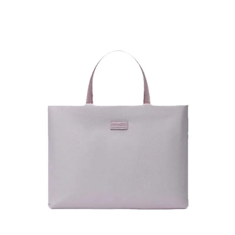 Solid colour lightweight women's laptop bag in Oxford cloth, black colour, urban simplicity style
