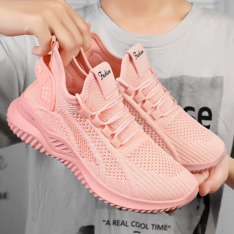 Soft bottom breathable casual shoes with PVC sole, hollow design, low heel, round toe, in beige colour