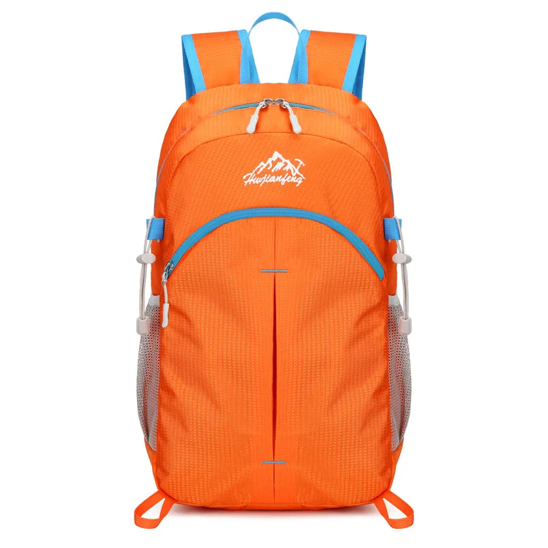 Multi functional outdoor cycling hiking running backpack in black with breathable mesh back panel and adjustable straps