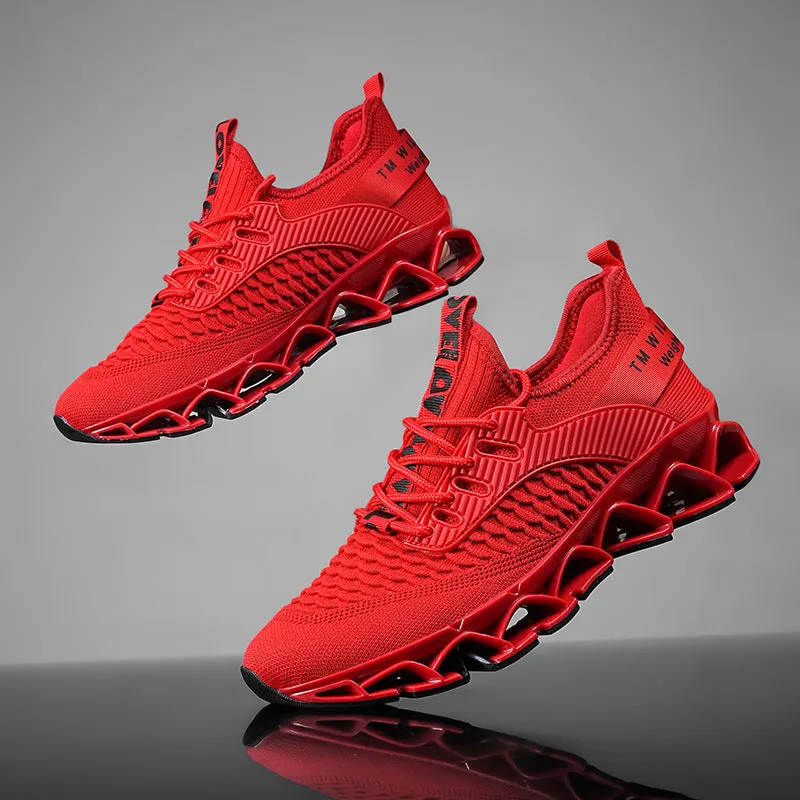 Blade Sports solid colour mesh casual running shoes with rubber sole
