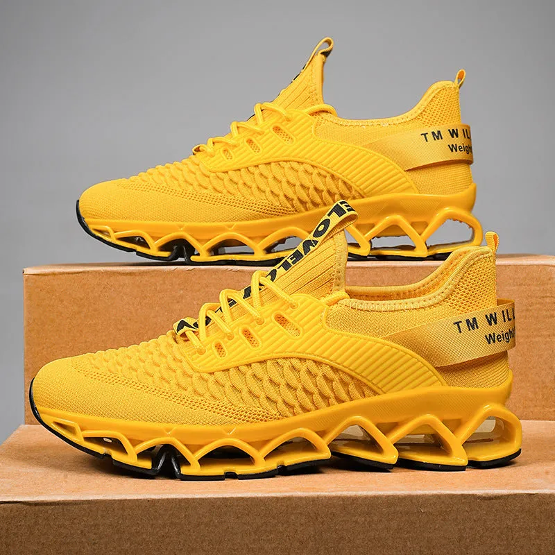 Blade Sports solid colour mesh casual running shoes with rubber sole
