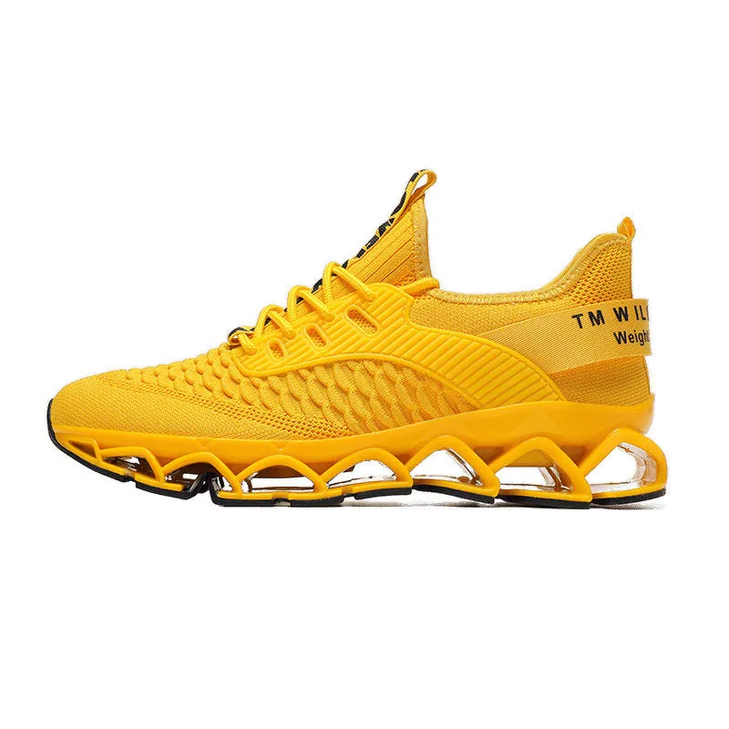Blade Sports solid colour mesh casual running shoes with rubber sole