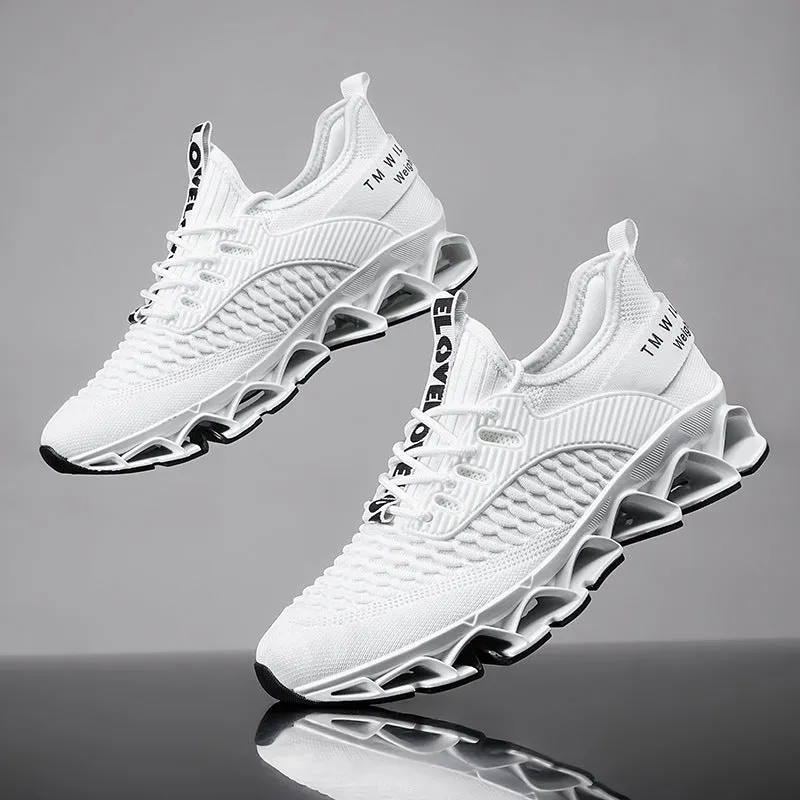 Blade Sports solid colour mesh casual running shoes with rubber sole
