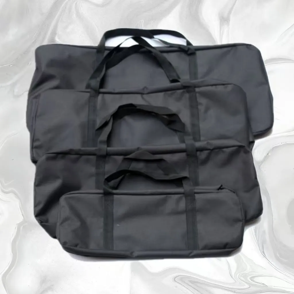 Thick waterproof Oxford cloth outdoor storage bag in black, cube shape, for cycling use