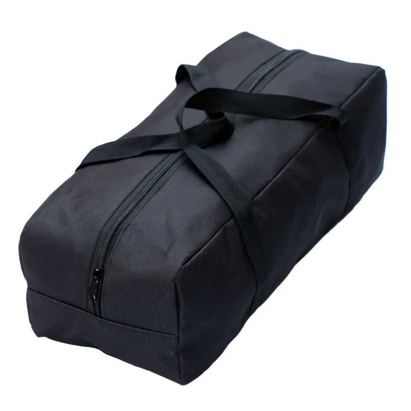 Thick waterproof Oxford cloth outdoor storage bag in black, cube shape, for cycling use