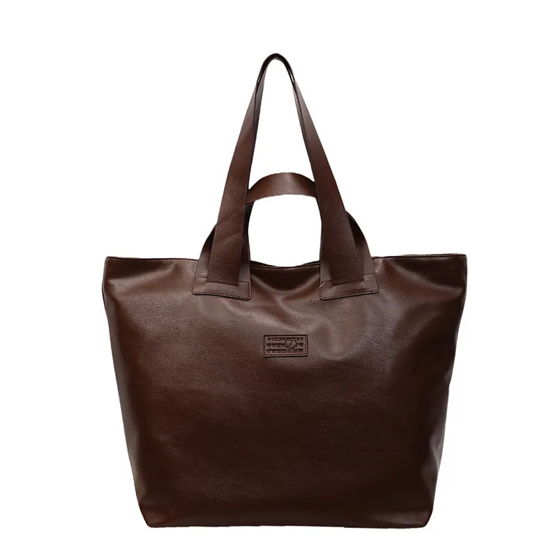 Advanced Texture Lightweight Travel Bag casual shoulder bag PU double connector street trend style