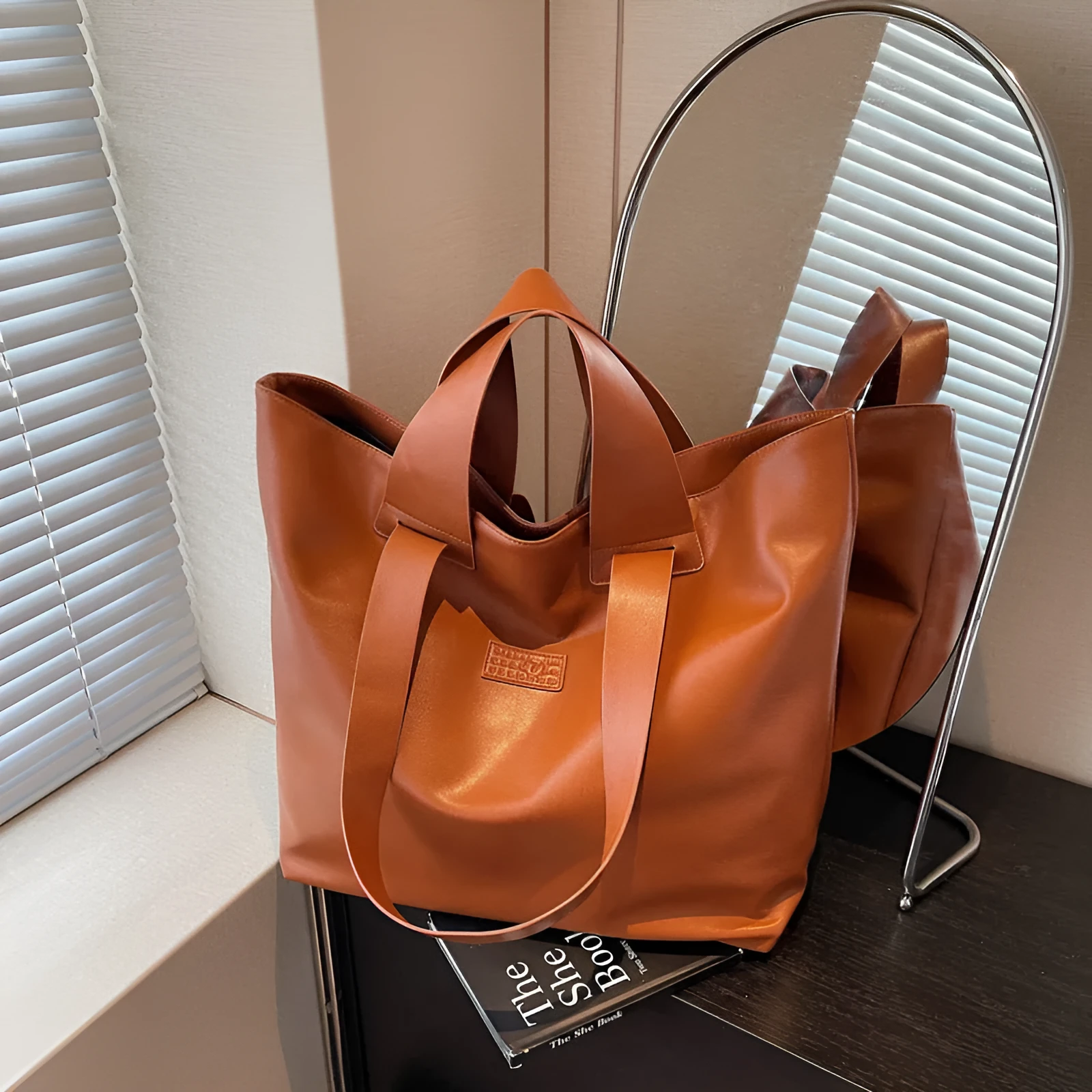 Advanced Texture Lightweight Travel Bag casual shoulder bag PU double connector street trend style