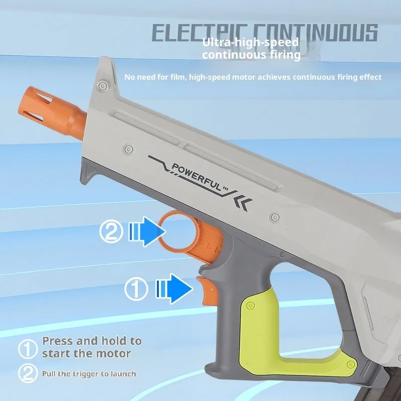 MP85C electric continuous hair soft bomb toy gun in plastic with continuous shooting for boys