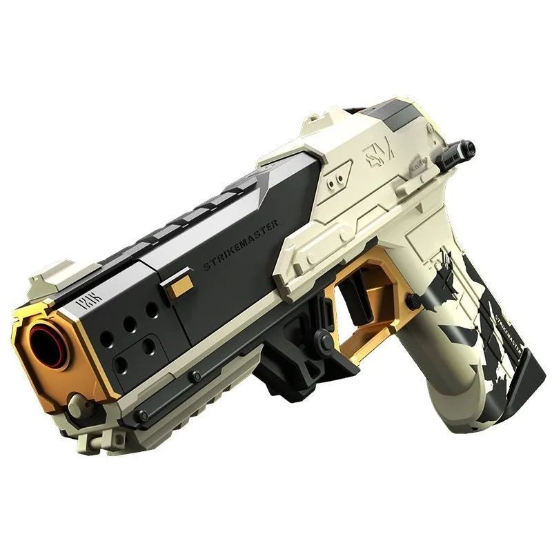 Nylon Attack Master SP50 soft bomb launcher toy in white with EVA soft balls and magazine