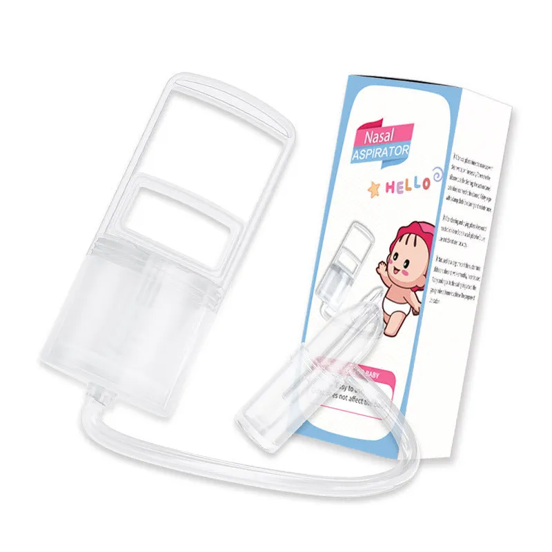 Hand-held baby nasal cavity cleaner in peacock blue with soft silicone tip and anti-backflow design