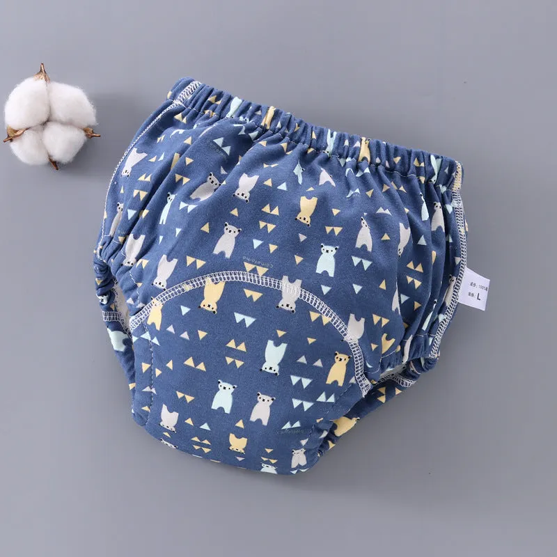 Pure cotton baby training pants, 6-layer gauze, washable diaper cover for potty training