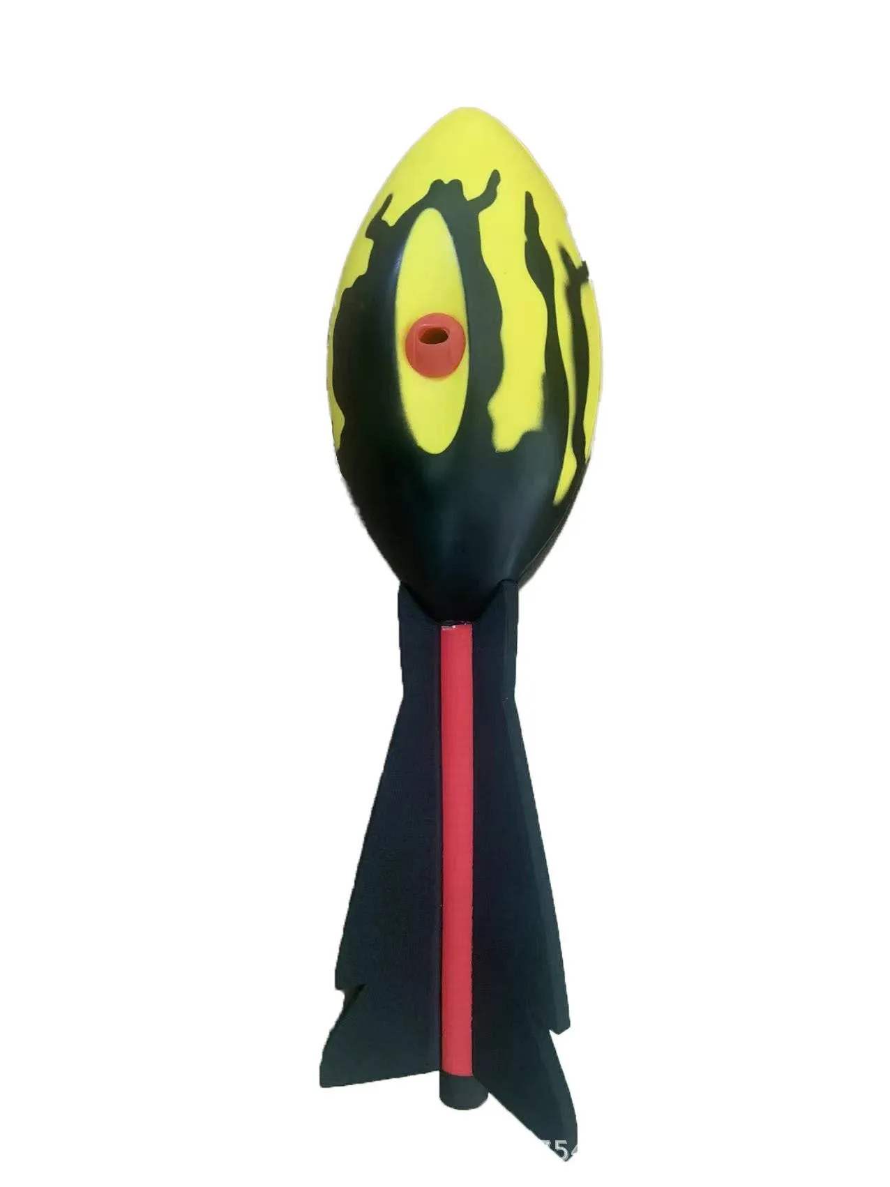 Torpedo throwing children's rocket javelin ball in red, yellow, and colourful mix with net pocket packaging