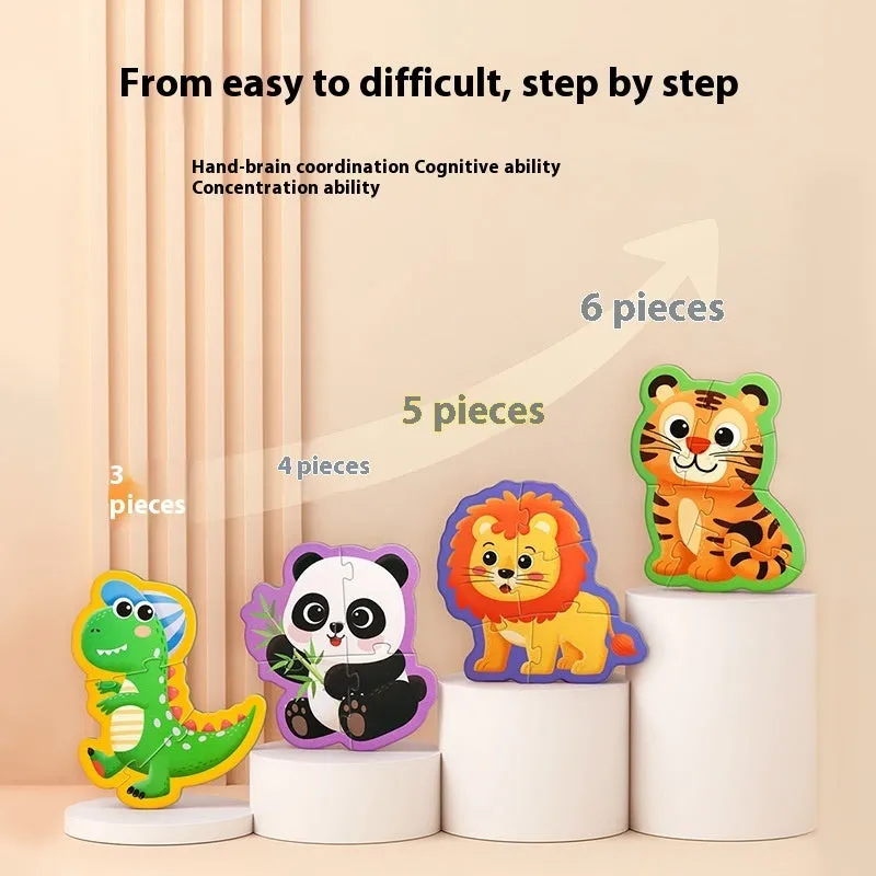 Children's big puzzle entry-level animal park 24 pieces paper jigsaw for toddlers 0-3 years
