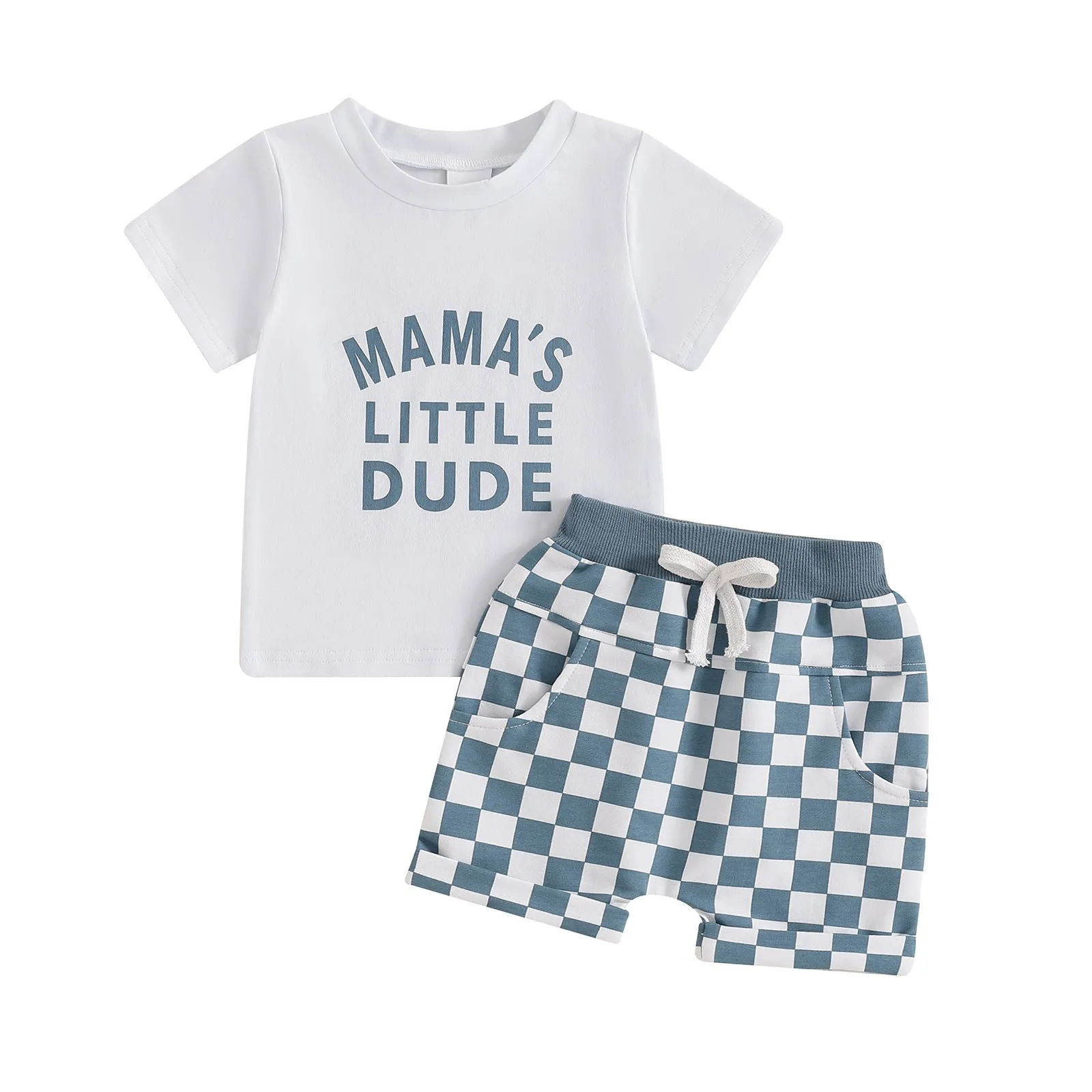 Children's casual letter printed short sleeved set in cotton blend, apricot colour, blouse and pants