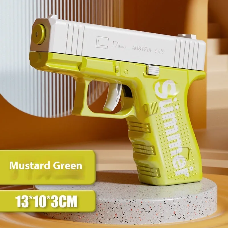 Children's manual continuous water gun toy plastic construction multiple colour options OPP bag packaging