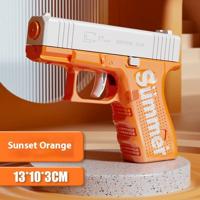 Children's manual continuous water gun toy plastic construction multiple colour options OPP bag packaging