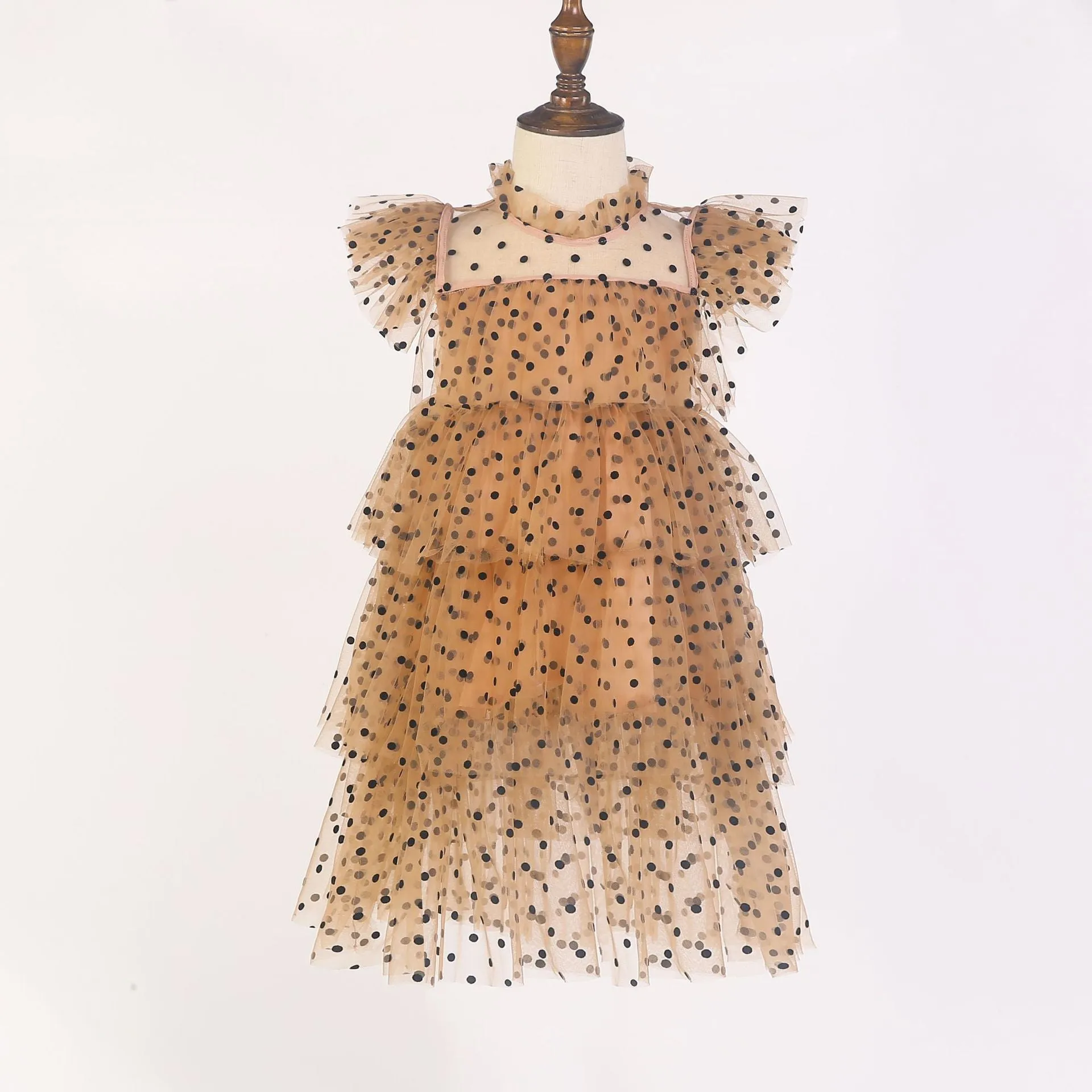 Girls' star sequin sleeveless party dress with cotton lining, available in multiple colours for heights 80-160cm