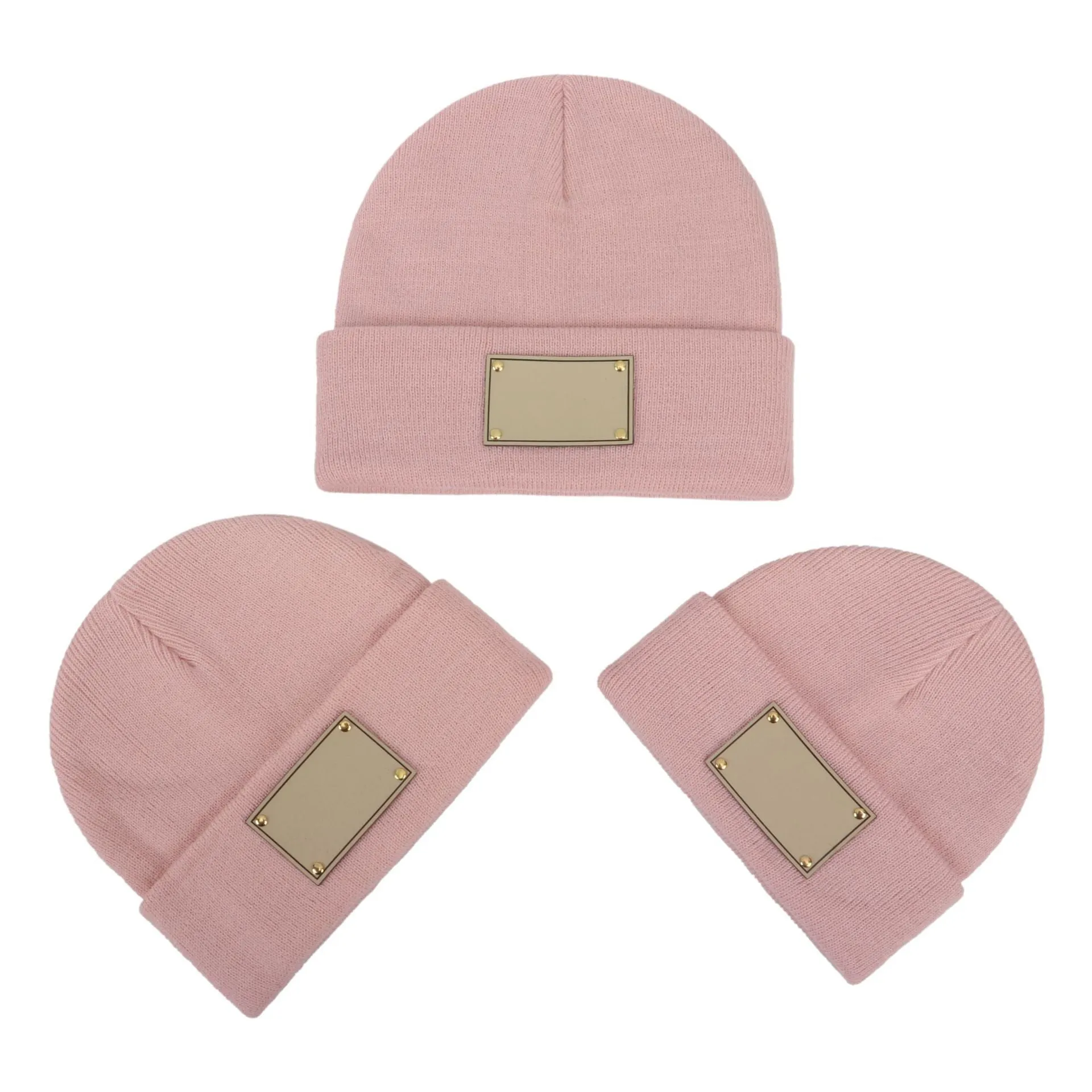 Knitted warm pullover hat in acrylic fibre dome top style for babies toddlers and adults