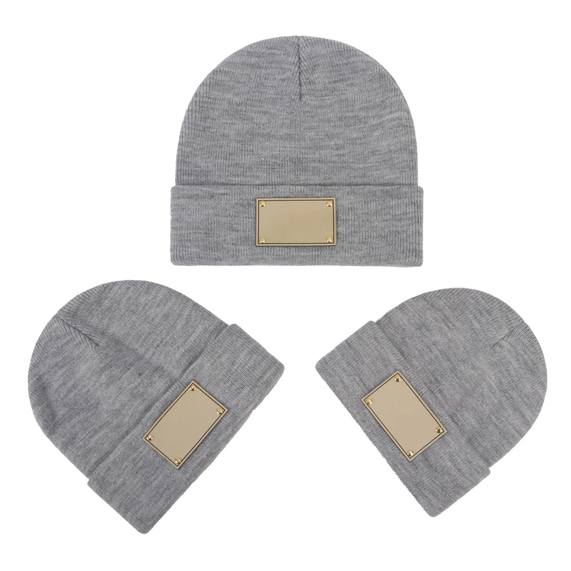Knitted warm pullover hat in acrylic fibre dome top style for babies toddlers and adults