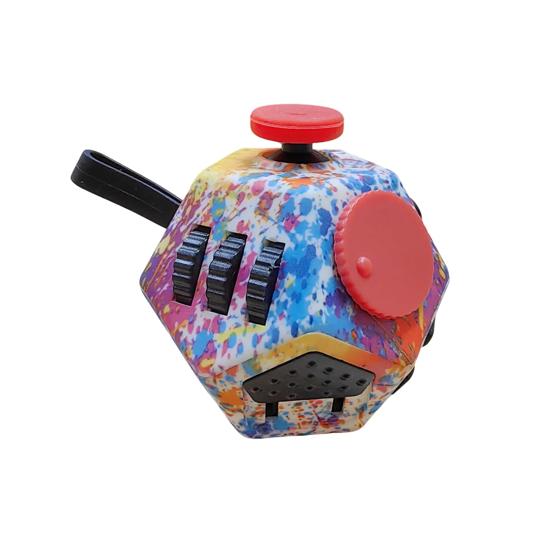 Plastic decompress squeezing toy dice in multiple colours for stress relief