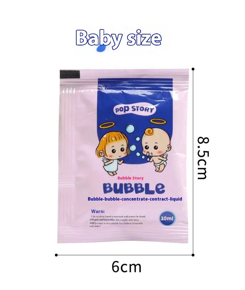 10ml high concentration bubble liquid refill in plastic bottle for children's bubble machine
