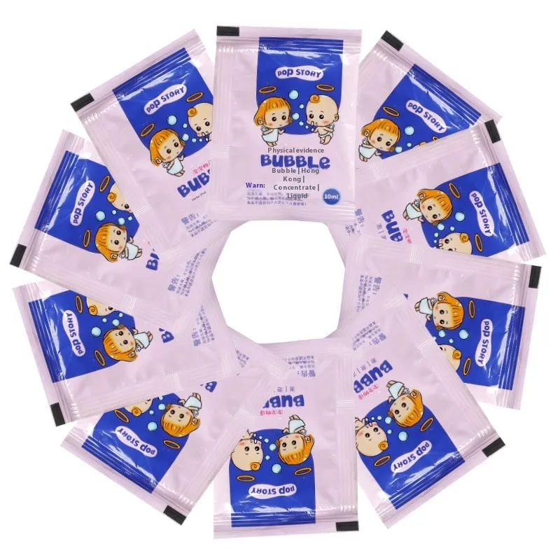 10ml high concentration bubble liquid refill in plastic bottle for children's bubble machine