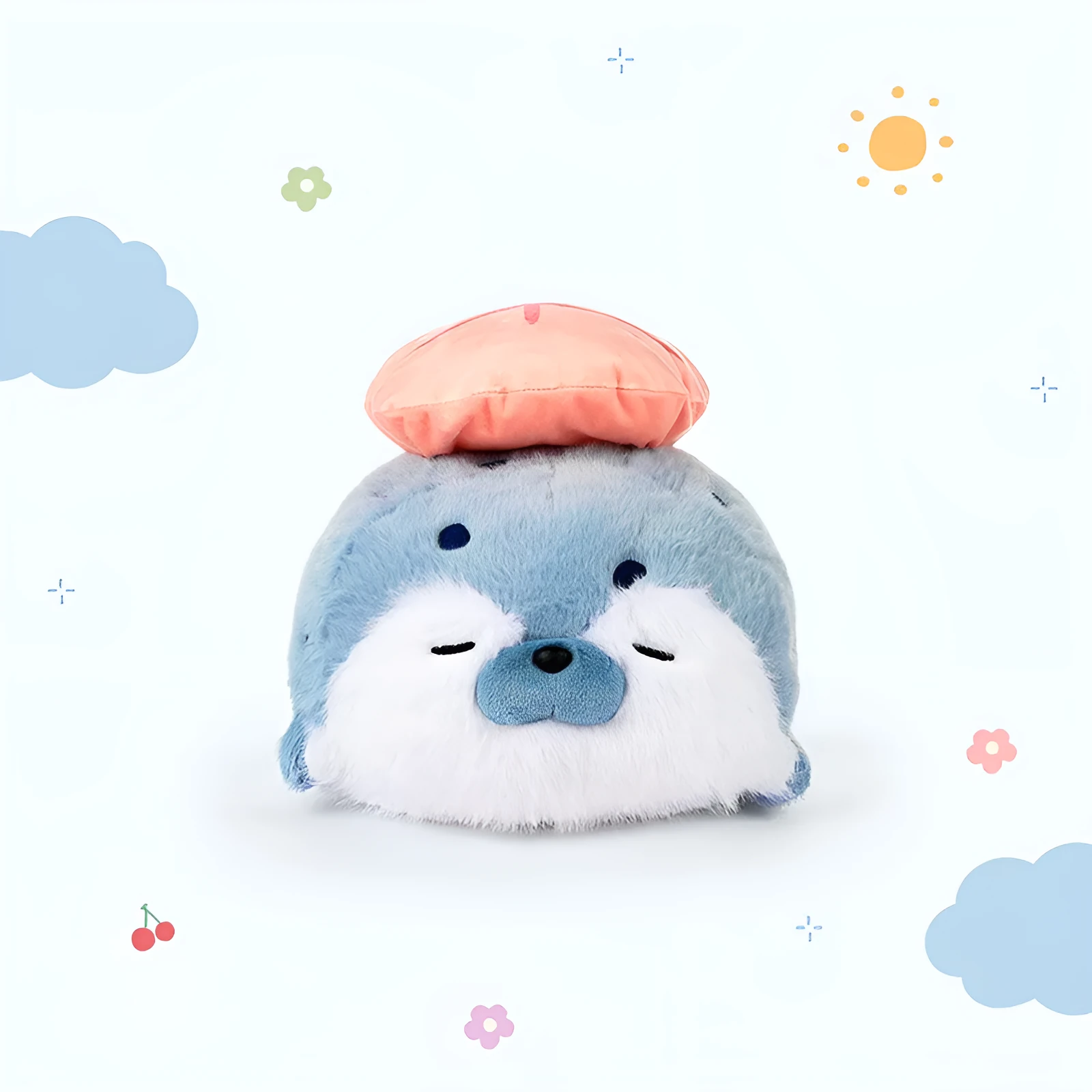 40cm plush toy soothing sleeping doll in brown with soft fabric and rounded shape