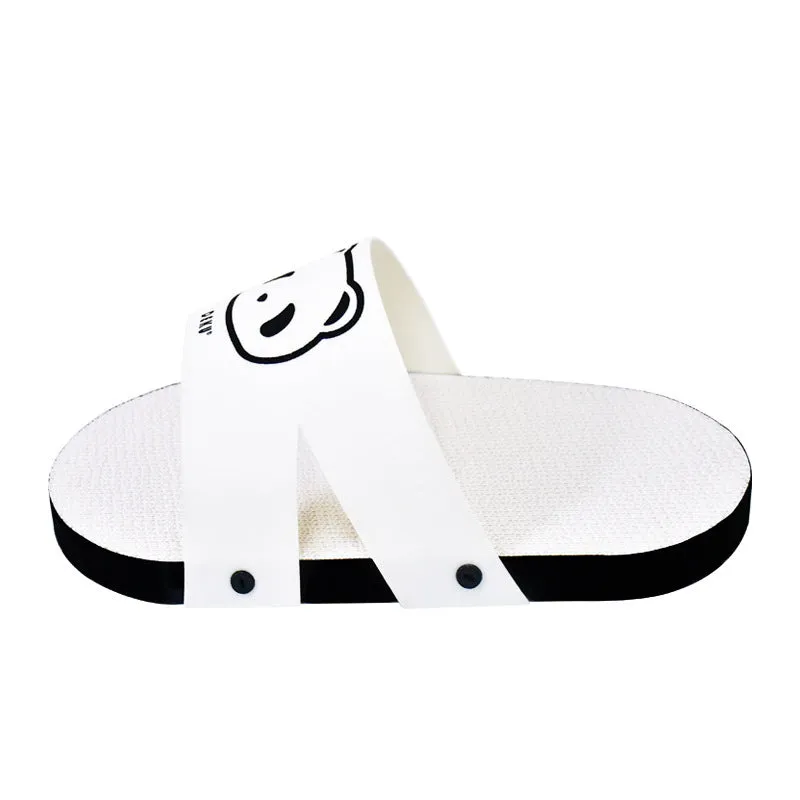 White slipper style corrugated paper cat scratch board for claw sharpening