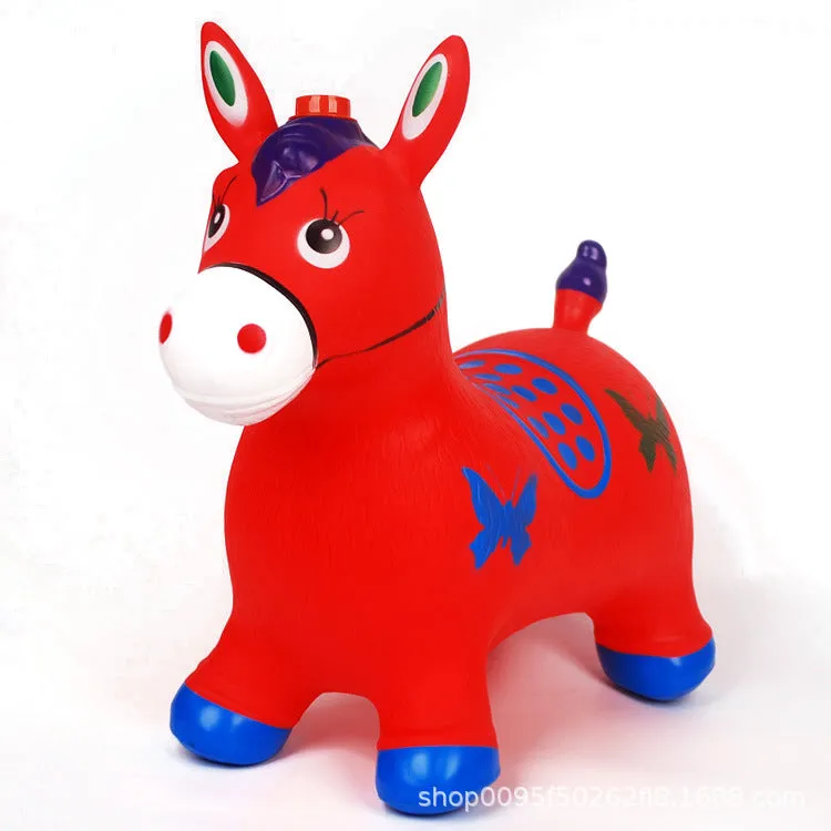 Children's PVC inflatable vaulting horse bouncy toy for ages 4-6