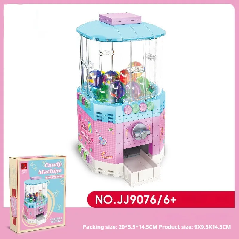 Clip doll machine building block set small particle plastic toy Jie-star 9076-9079 colour options