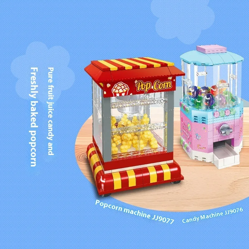 Clip doll machine building block set small particle plastic toy Jie-star 9076-9079 colour options