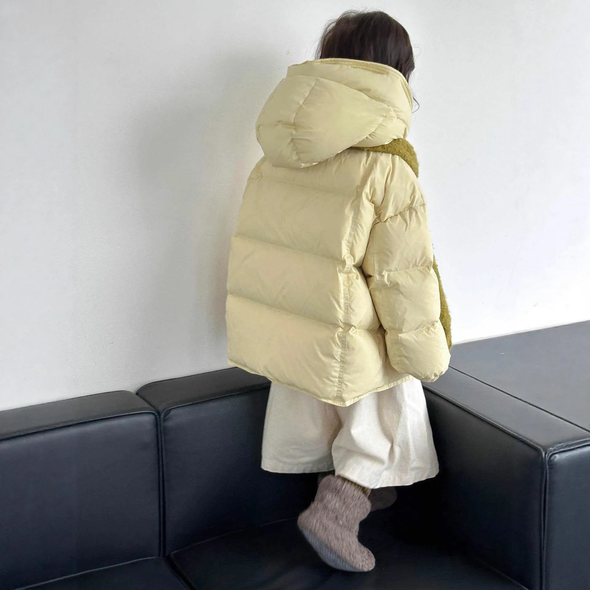 Girl's down jacket winter coat thickened with 90% white duck down, available in multiple colours and sizes 110-160cm