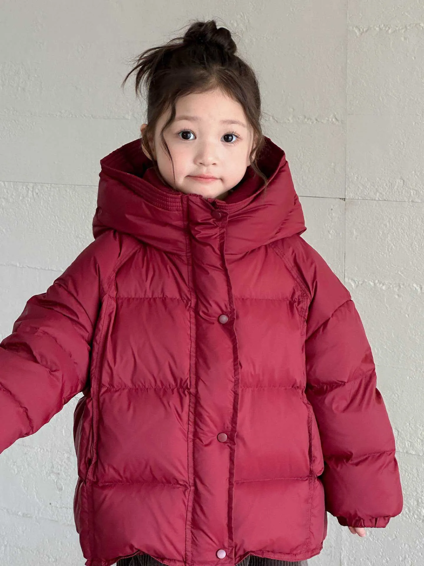 Girl's down jacket winter coat thickened with 90% white duck down, available in multiple colours and sizes 110-160cm