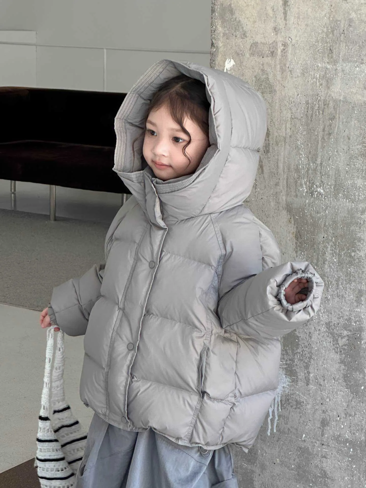 Girl's down jacket winter coat thickened with 90% white duck down, available in multiple colours and sizes 110-160cm