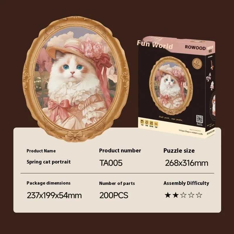 World shaped wooden jigsaw puzzle photo frame in Helene Morphidae colour option