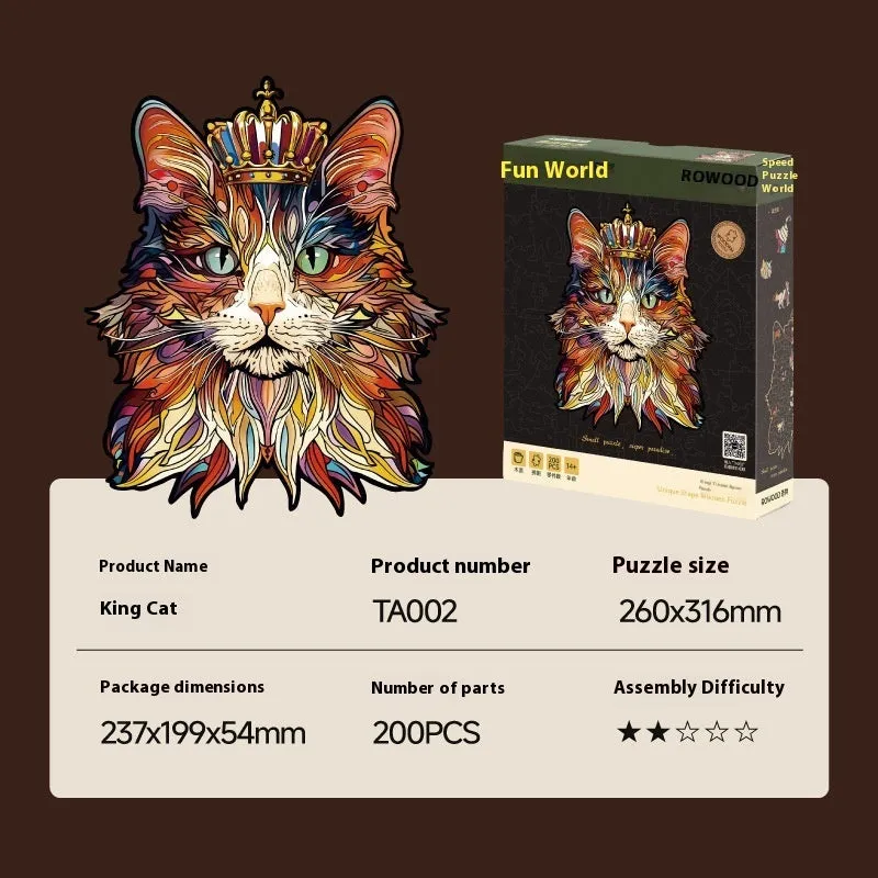 World shaped wooden jigsaw puzzle photo frame in Helene Morphidae colour option