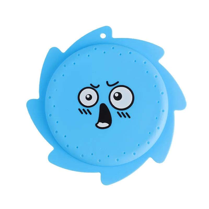 Silicone water toy in emoji style for kids bath time play, soft flexible material for grasping