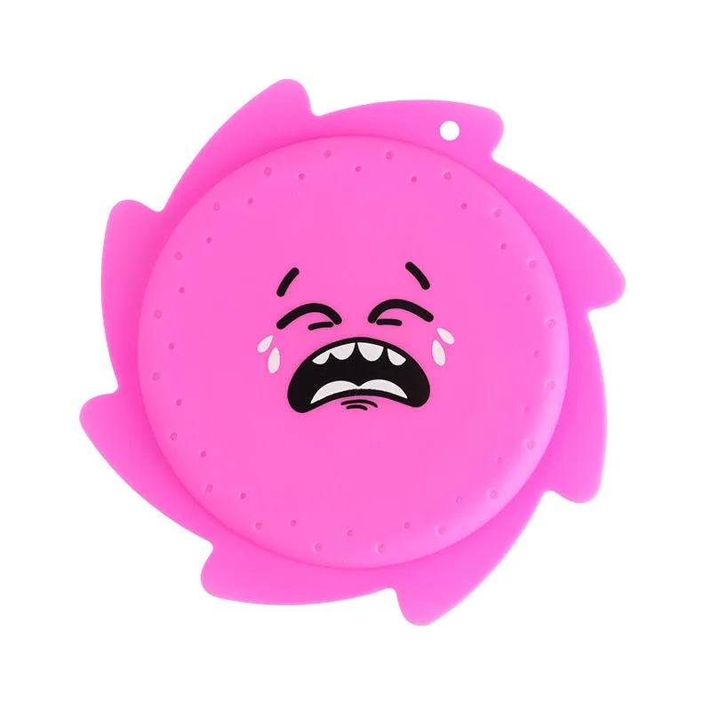 Silicone water toy in emoji style for kids bath time play, soft flexible material for grasping