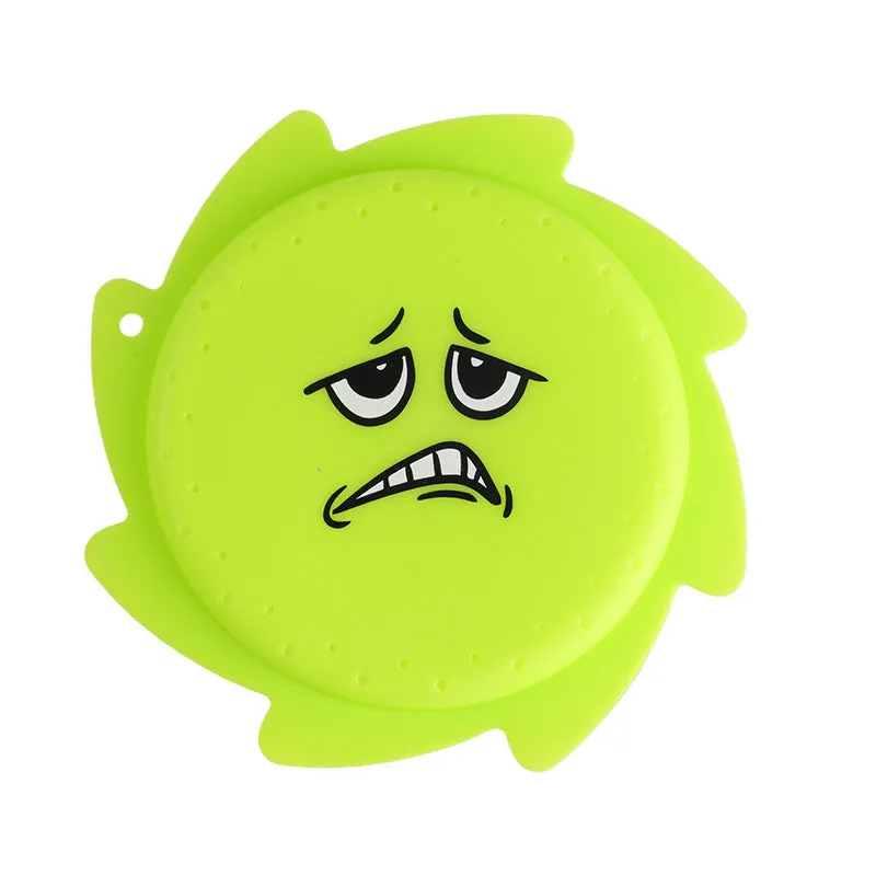 Silicone water toy in emoji style for kids bath time play, soft flexible material for grasping