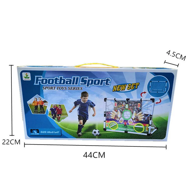 Large outdoor plastic football goal set 120x78x64 cm for children and teenagers
