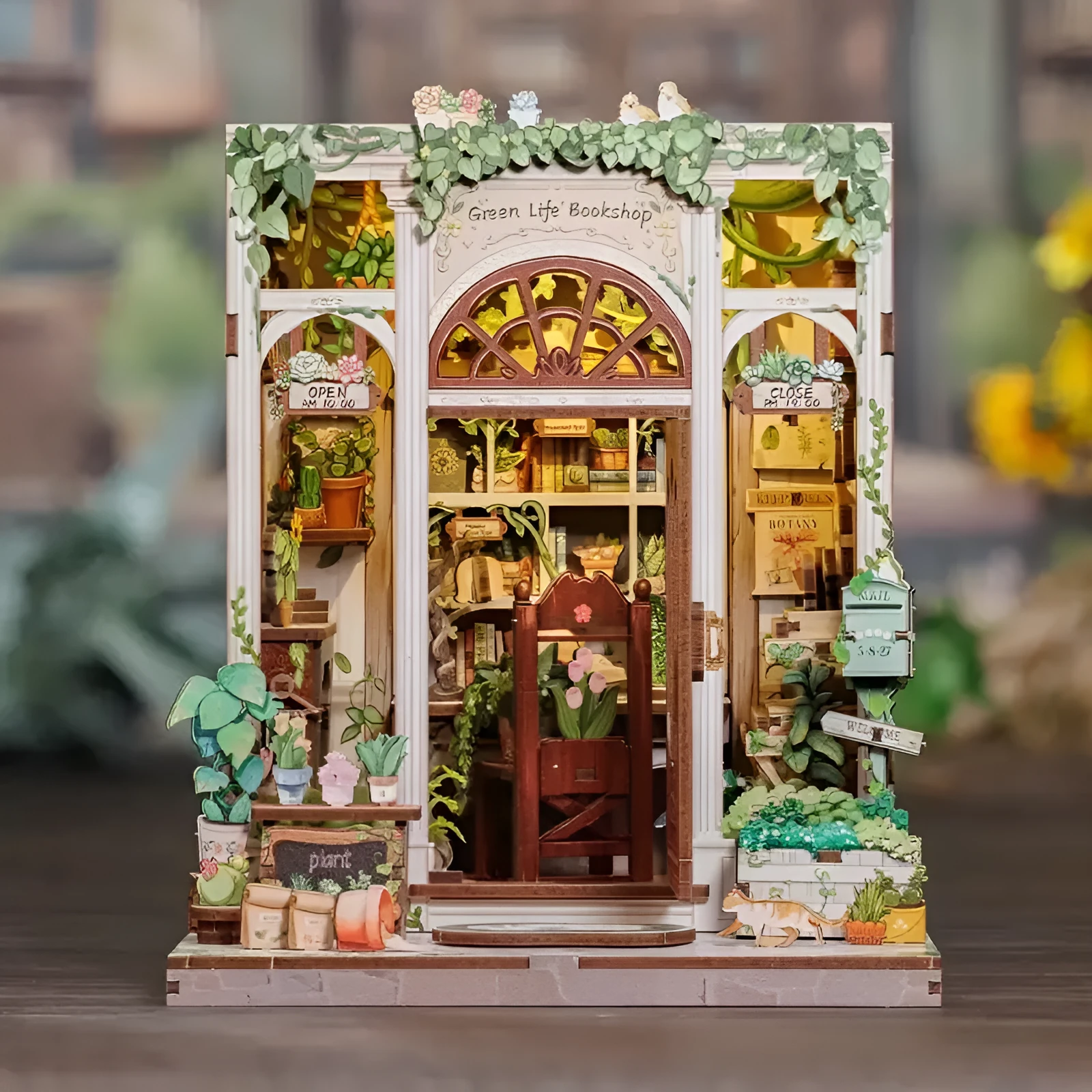 Wooden puzzle craft kit toy assembled model decoration style 1 15.5x16.3x19.3cm