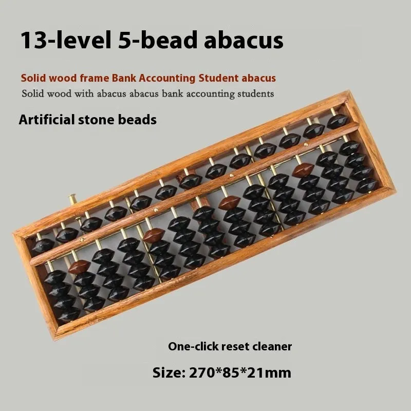 Plastic abacus with 13 gears and coloured beads for elementary school mental arithmetic practice