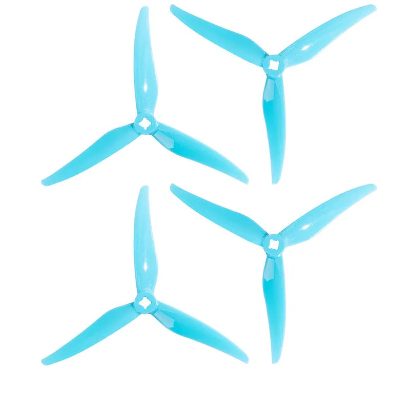 Four PC propellers for toothpick frame, 129.4mm diameter, double hole T-mount, CW/CCW set