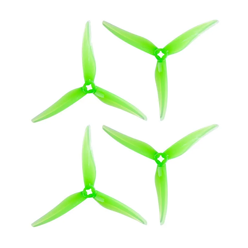 Four PC propellers for toothpick frame, 129.4mm diameter, double hole T-mount, CW/CCW set