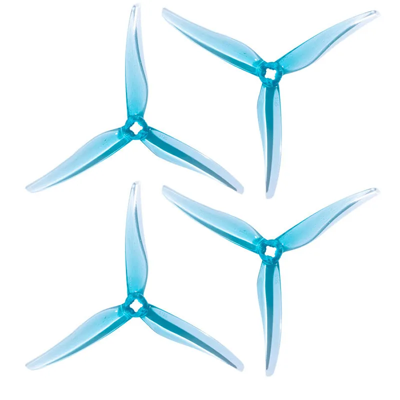 Four PC propellers for toothpick frame, 129.4mm diameter, double hole T-mount, CW/CCW set