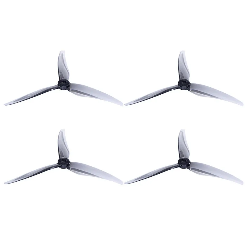 Four PC propellers for toothpick frame, 129.4mm diameter, double hole T-mount, CW/CCW set
