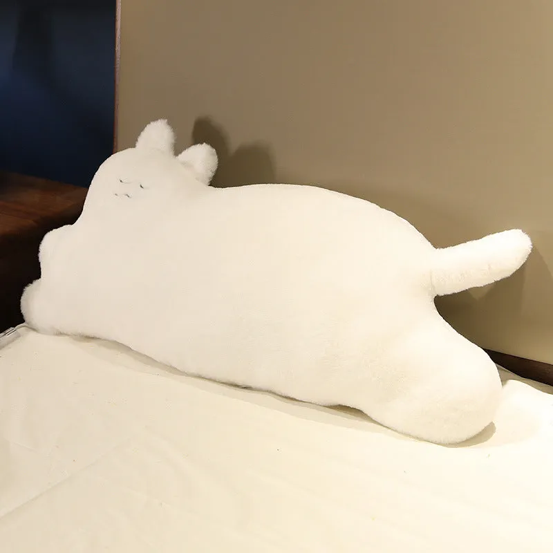Cute cartoon cat pillow plush toy in 70cm size, standing cat design in yellow