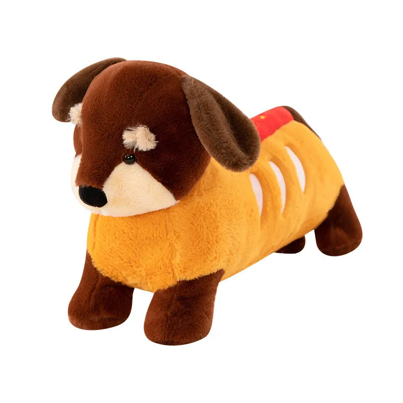 Cute dachshund doll plush toy sausage dog stuffed animal 40cm height plush material